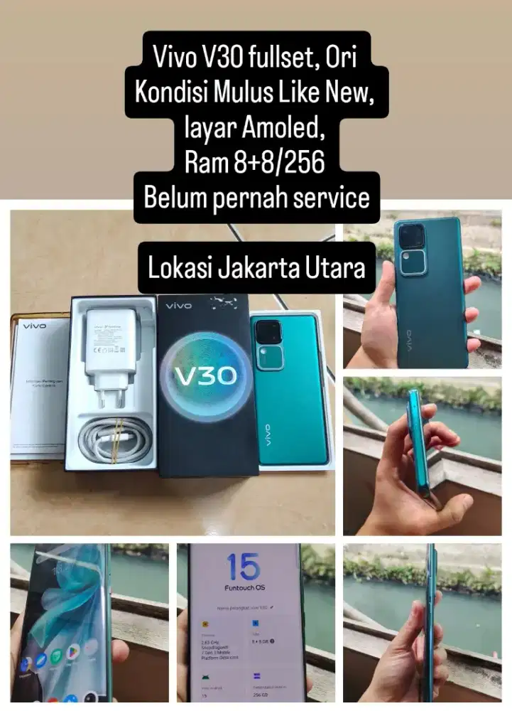 Vivo V30 fullset mulus 8+8/256