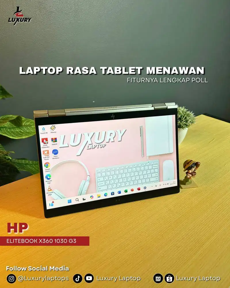 LAPTOP HP ELITEBOOK X360 1030 G3  INTEL CORE I5 RAM SSD BU JUAL MURAH