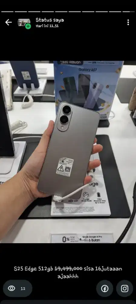 PROMO REFUND HARGA SAMSUNG S25 EDGE 12/512