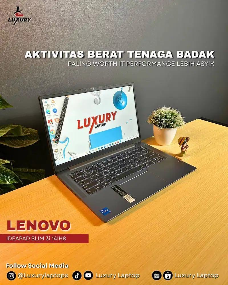 LAPTOP LENOVO IDEAPAD SLIM 3I 14IAH8 12TH CORE I5 SSD RAM MURAH BU