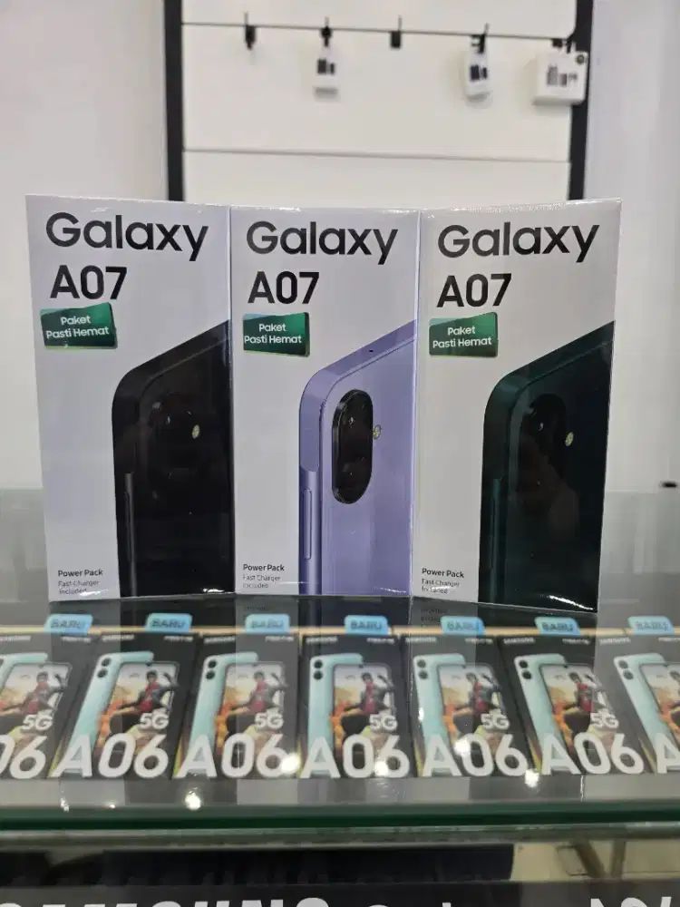 Samsung Galaxy A07 4/64GB free adapter 15W garansi resmi 1 tahun