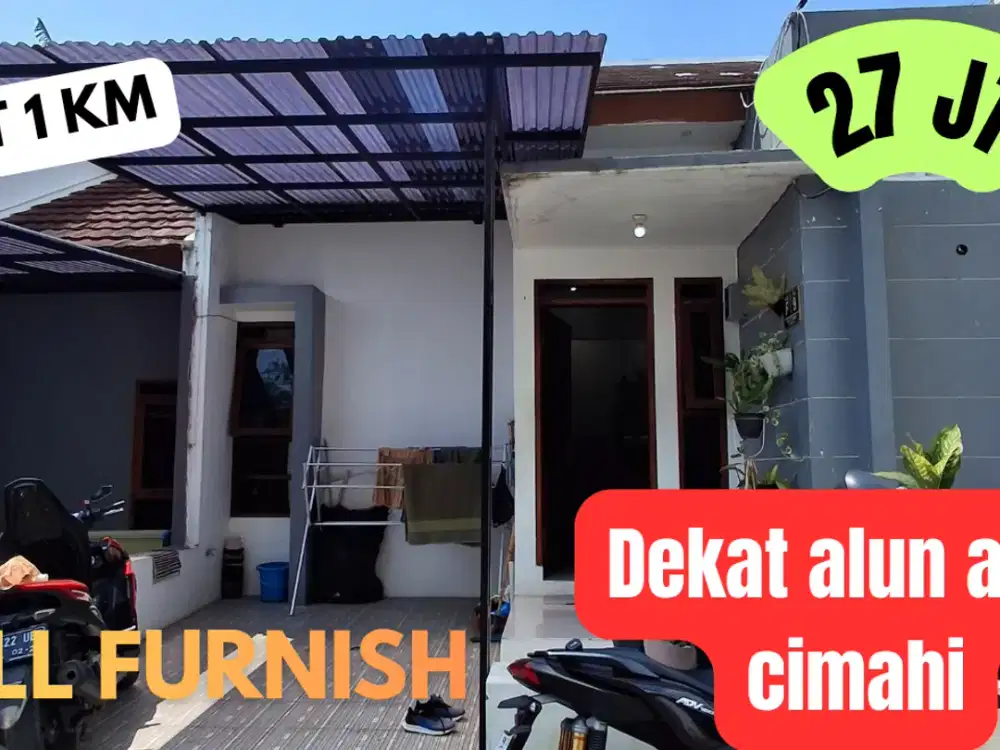 dikontrak rumah full furnish dekat alun2 cimahi
