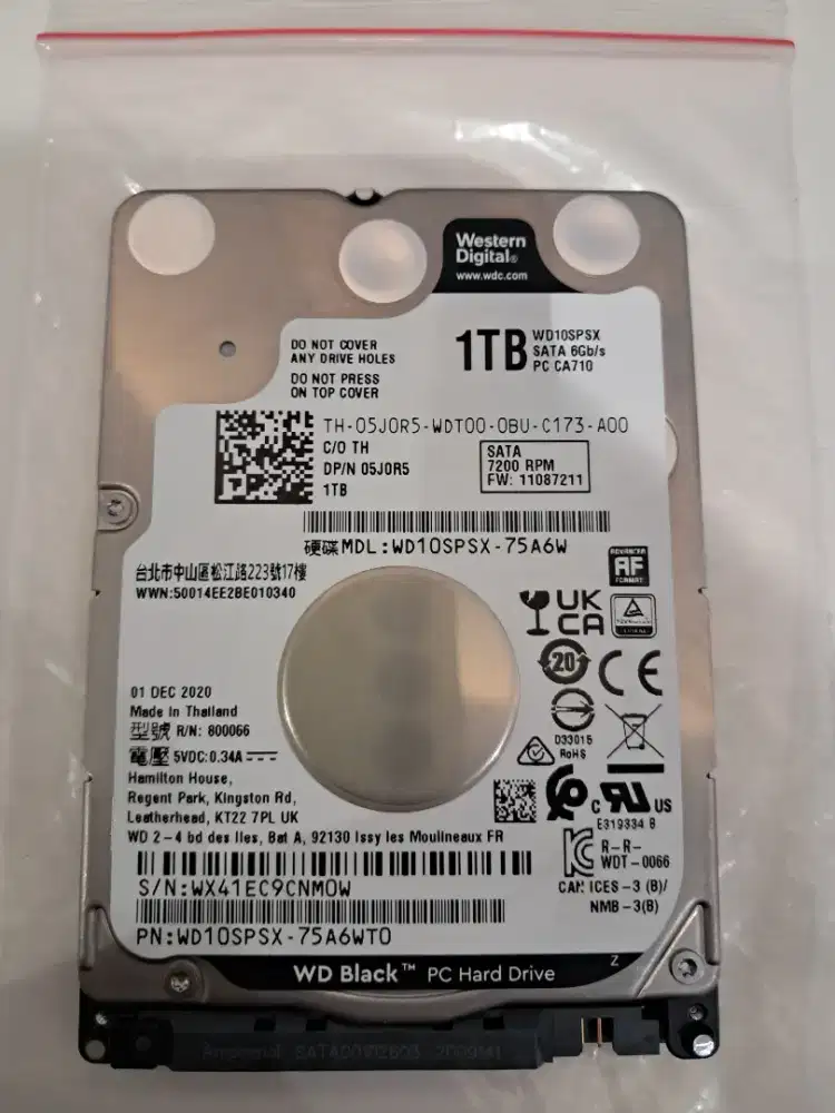 DIJUAL CEPAT! HDD 1TB MERK WD
