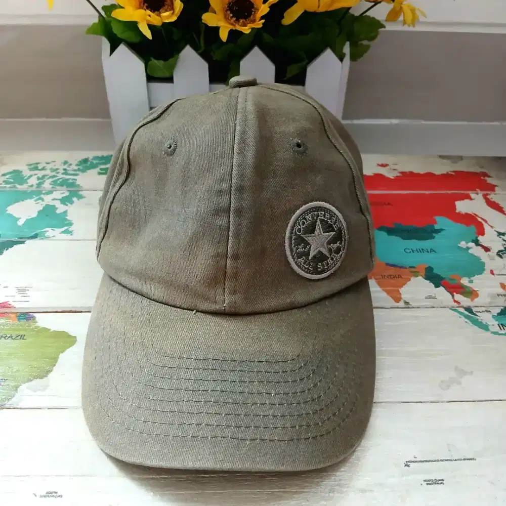 Topi baseball Converse All Star unisex regular green cap,ori, preloved