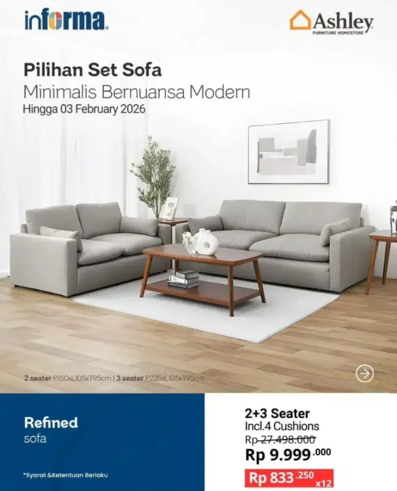 Refined Sofa Gebyar Promo Cicilan Modal KTP