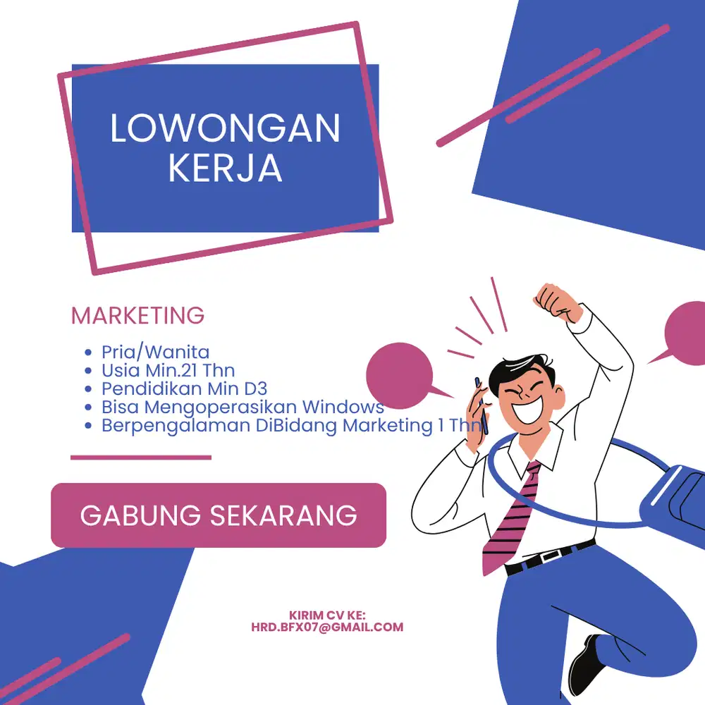 Bergabunglah dan kembangkan karier di dunia marketing profesional!