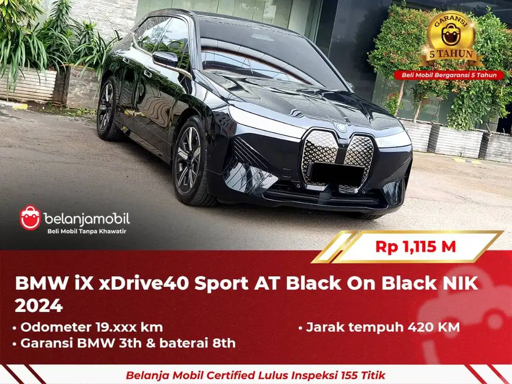 [ GARANSI 5TH ] BMW iX xDrive40 xDrive 40 Sport AT 2024 2025