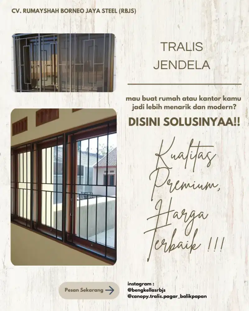 TRALIS JENDELA MINIMALIS