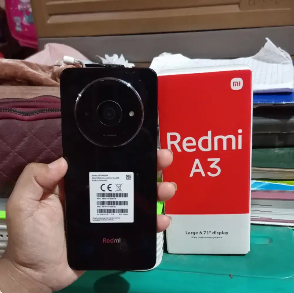 Redmi a3 ram 4+4/128 fullset ori!.