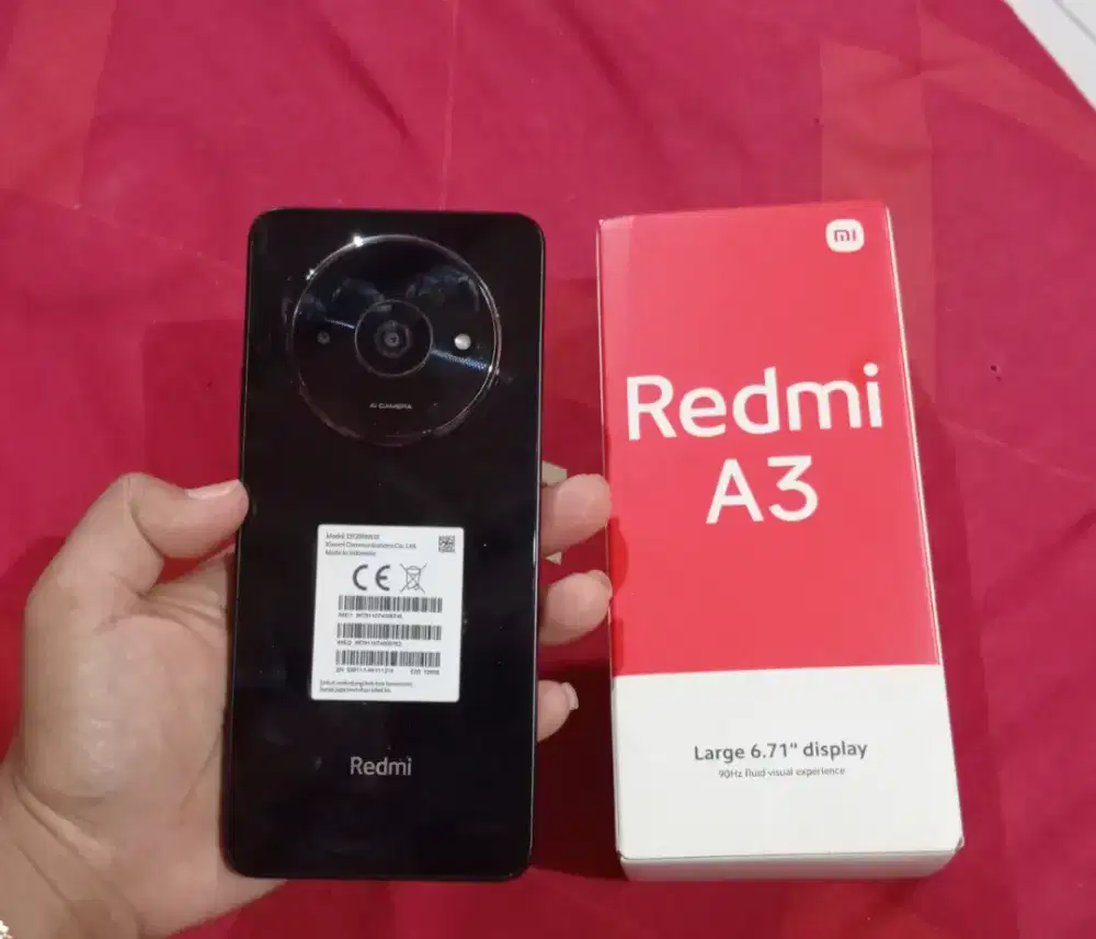 Redmi a3 ram 4+4/128 fullset mulus.