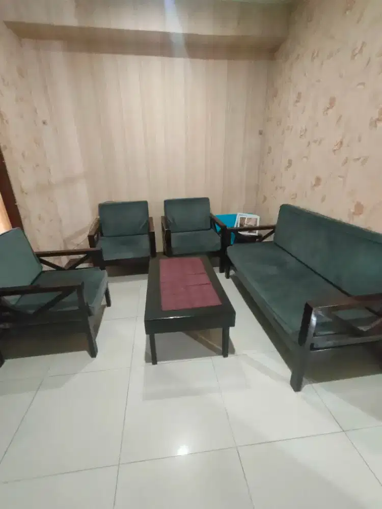 Sofa minimalis kayu jati