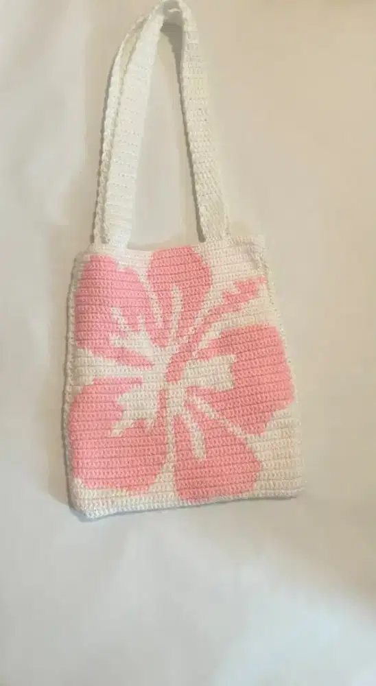 Crochet Tote Bag Hibiscus