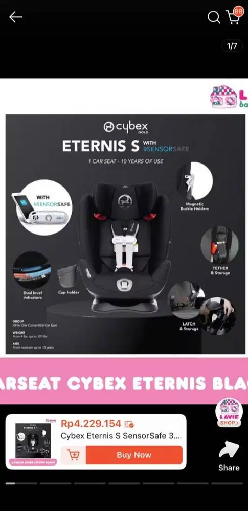 JUAL BABY CAR SEAT BARU - CYBEX