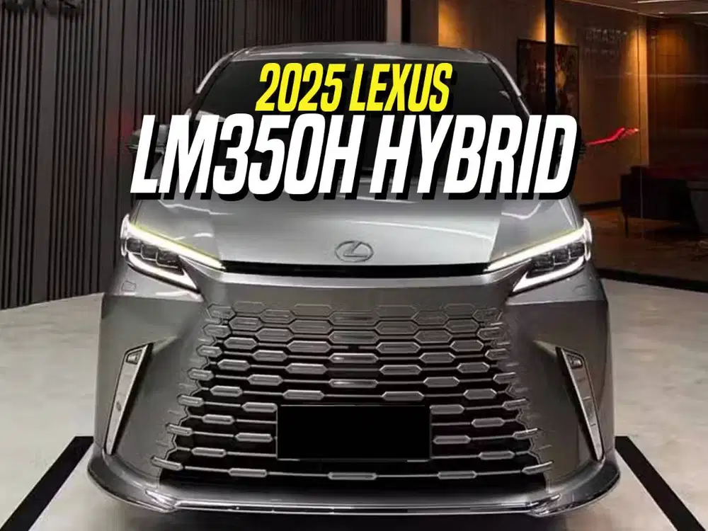 Lexus LM350h Hybrid 2025 NIK 2024 7-Seater Sonic Titanium on Black Abu