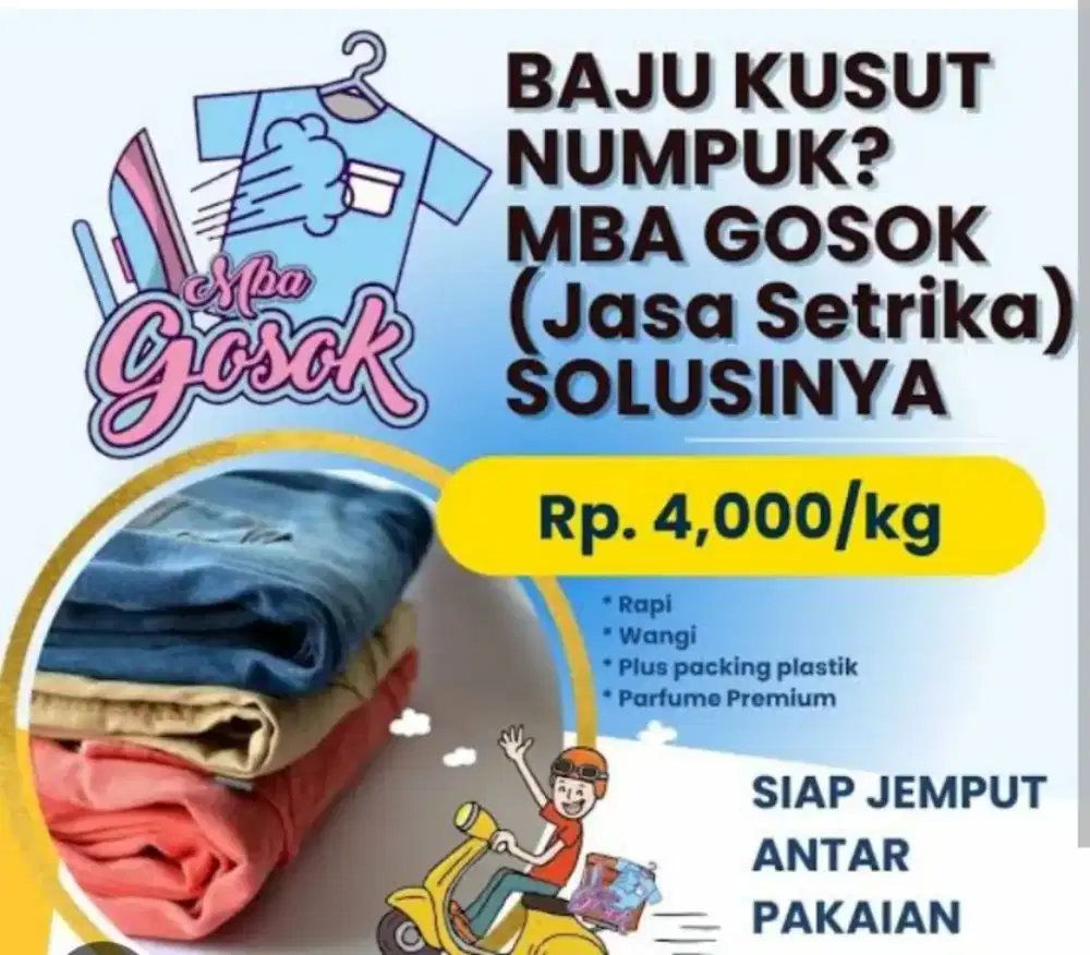JASA SETRIKA UAP PAKAIAN