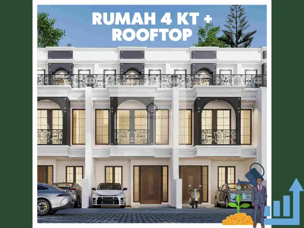 Rumah 4 Kamar Rooftop di Jaksel Mulai 1,2M-an cocok buat Investasi