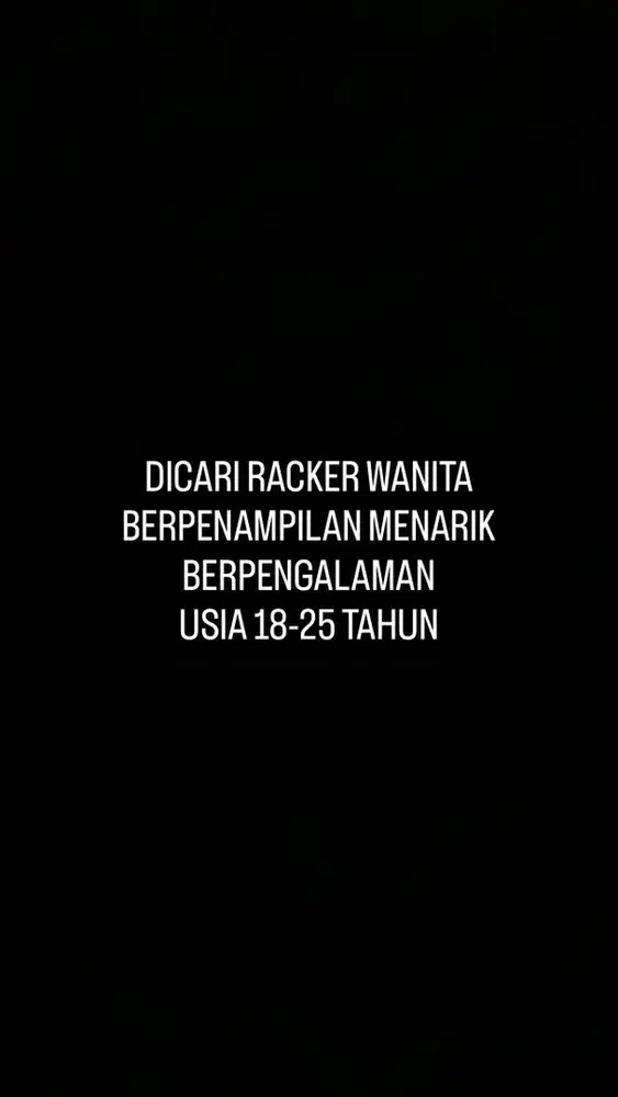 LOWONGAN RACKER ALAM SUTERA