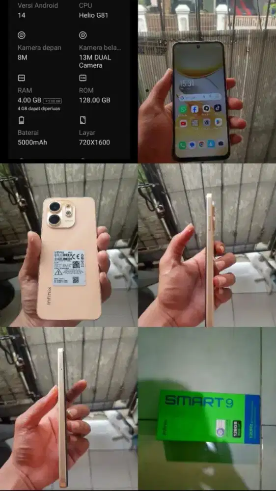 Infinix smart 9 ram 4+4/128