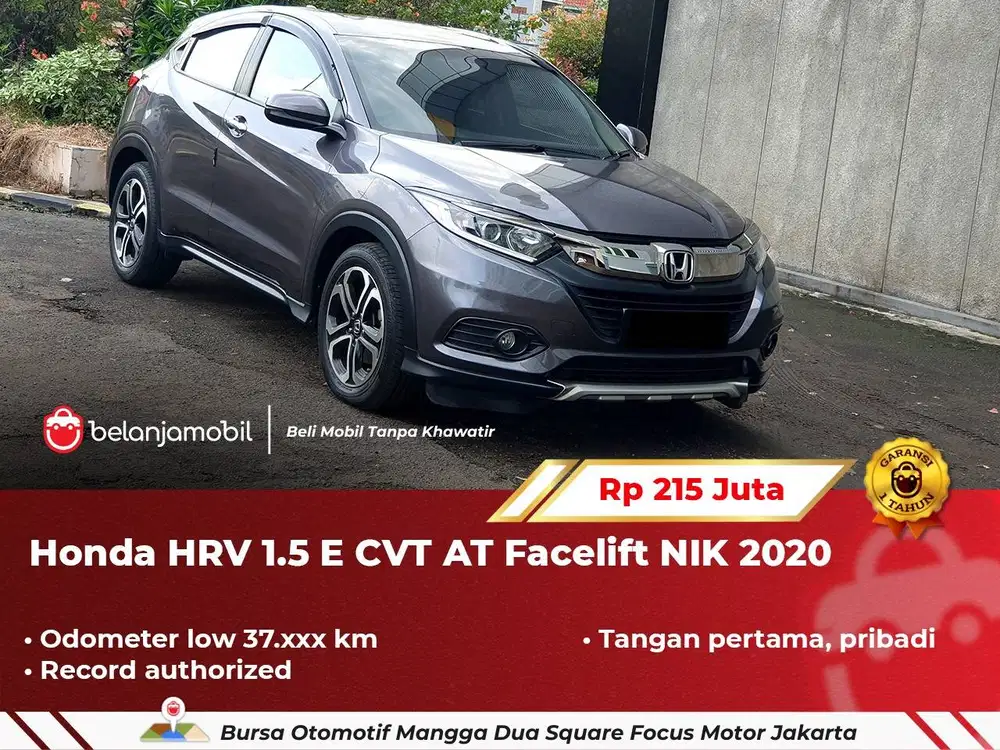 [ LOW KM ] Honda HRV HR-V HR V 1.5 E CVT AT Abu Facelift 2020 2021
