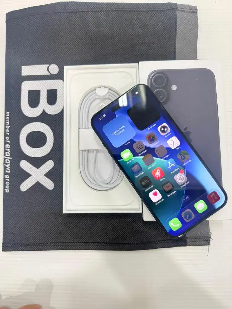 Iphone 16 plus 128gb garansi resmi ibox on mei 2026 bh 100% Cc6