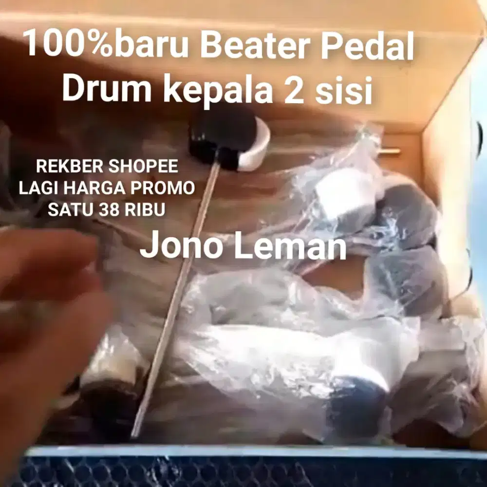 100%br TERMURAH DI SHOPEE BEATER.PEDAL DRUM KEPALA 2 SISI