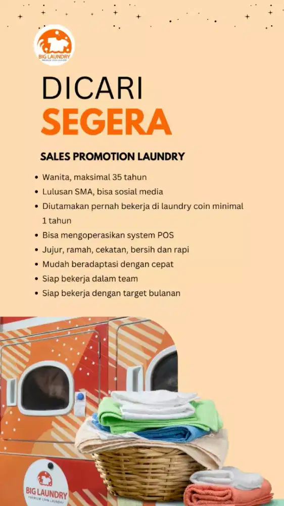 Lowongan kerja Laundry