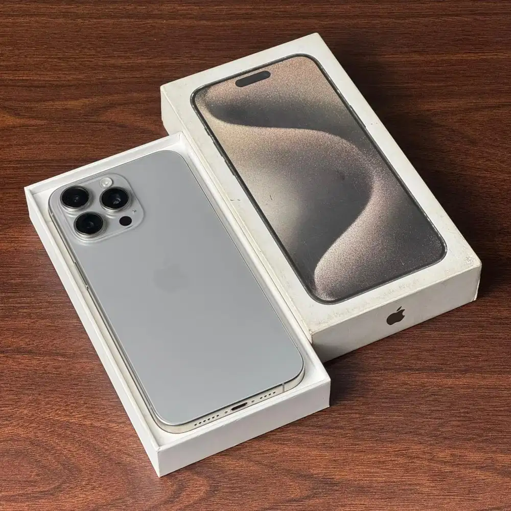 iPhone 15 PRO MAX 256GB Natural Titanium Garansi Resmi iBox