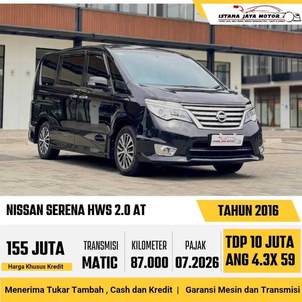 [TYPE TERTINGGI] Nissan Serena HWS 2.0 AT 2016 Hitam