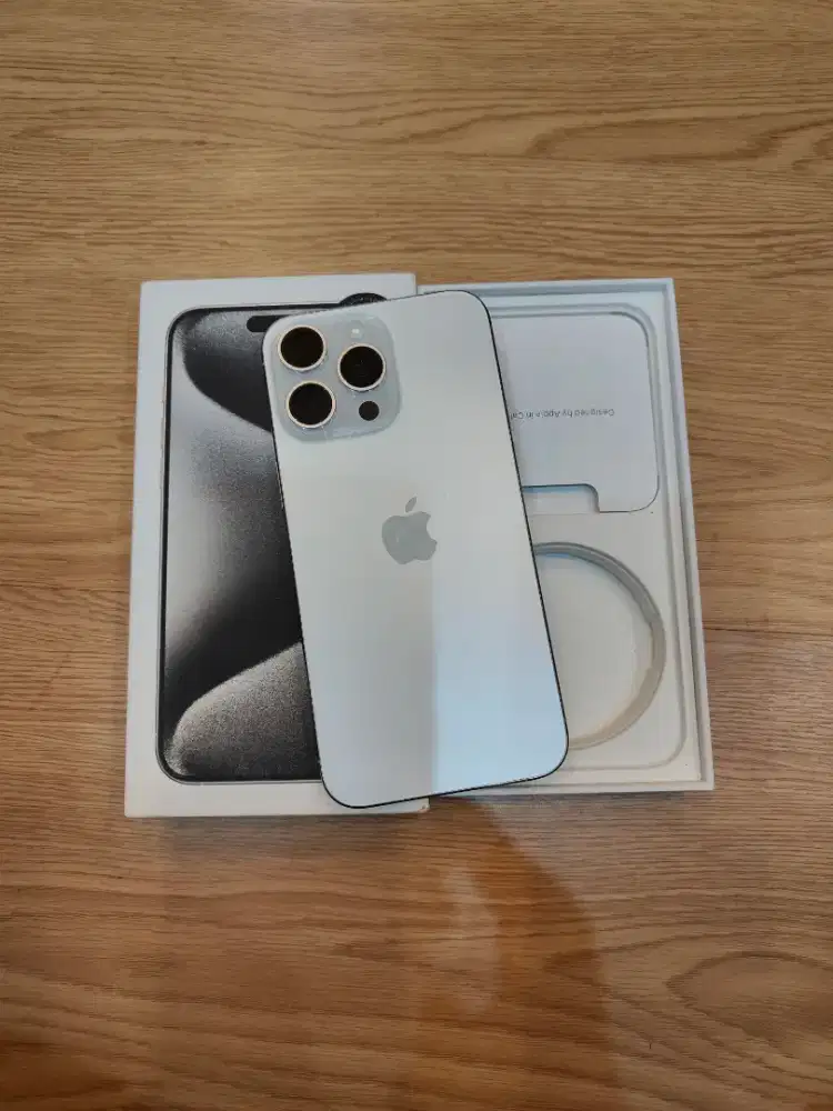 iPhone 15 Pro Max 256Gb Blibli/iBox White Titanium Fullset