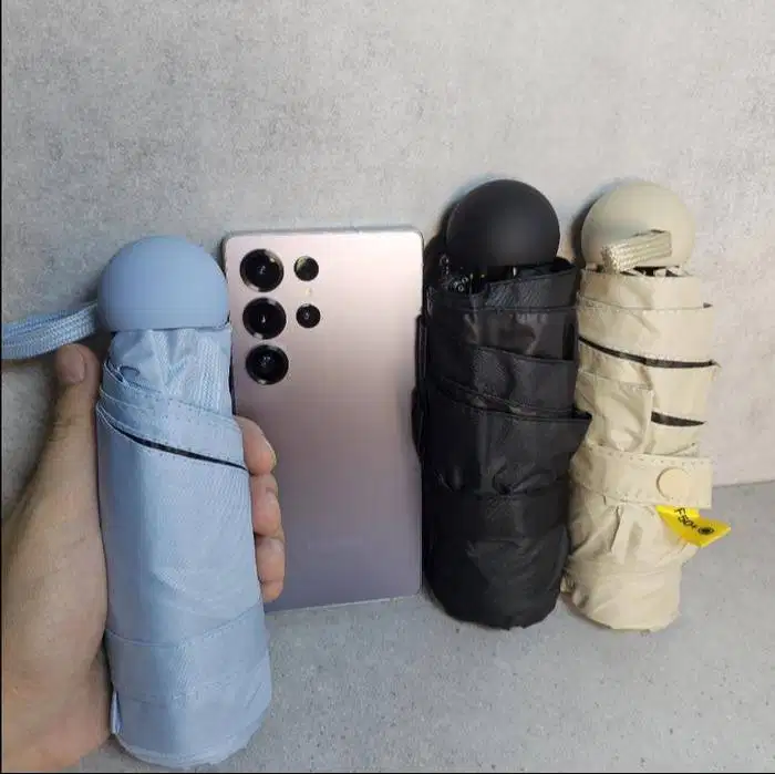 payung mini lipat manual  rusuk ada 6 merk ALPHA GOODS Blue