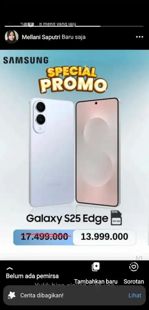 Samsung S25edge 12/512 GB New