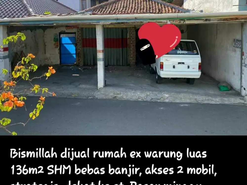 RUMAH TUA DI JALAN RAYA AL HIDAYAH PEJATEN BARAT UNTUK 2 RUMAH