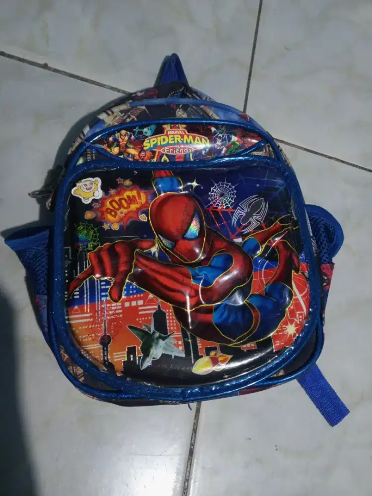 Tas Ransel Sekolah Anak Laki-Laki Paud/TK Karakter Spiderman