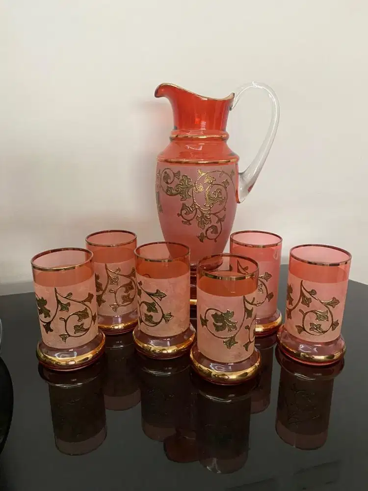 Set Pitcher & 6 gelas Bohemia