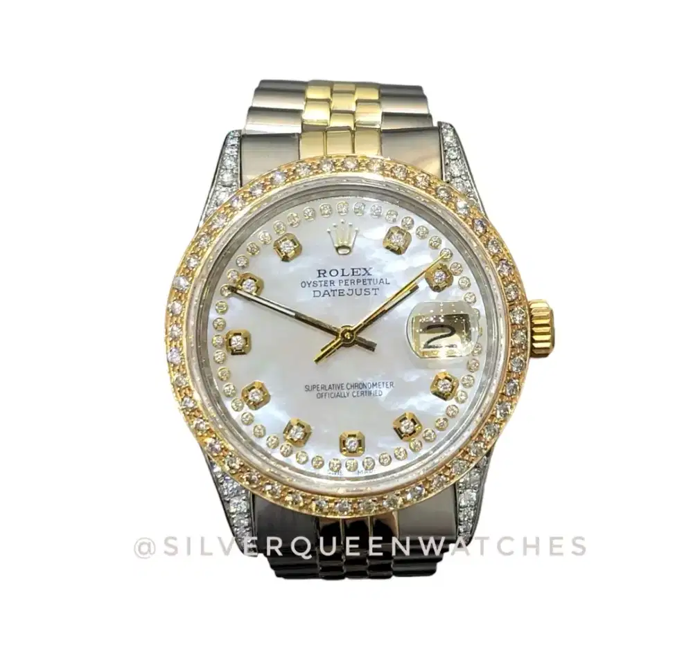 Rolex men MOP diamond kaki