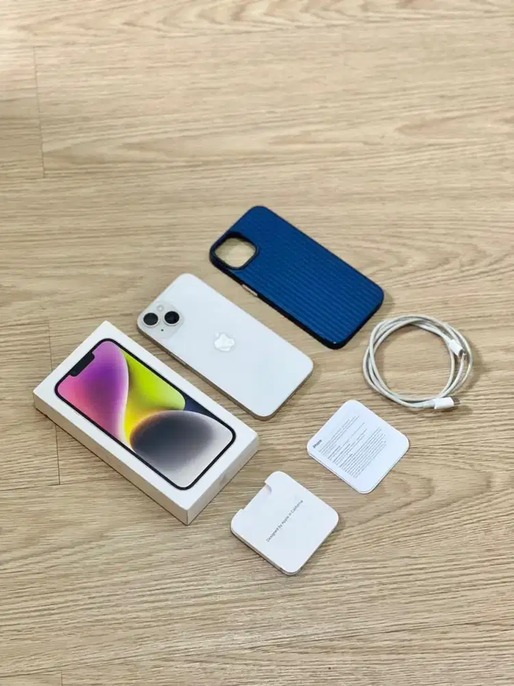 Iphone 14 128 GB Starlight (White) ex Garansi Resmi iBox Indonesia