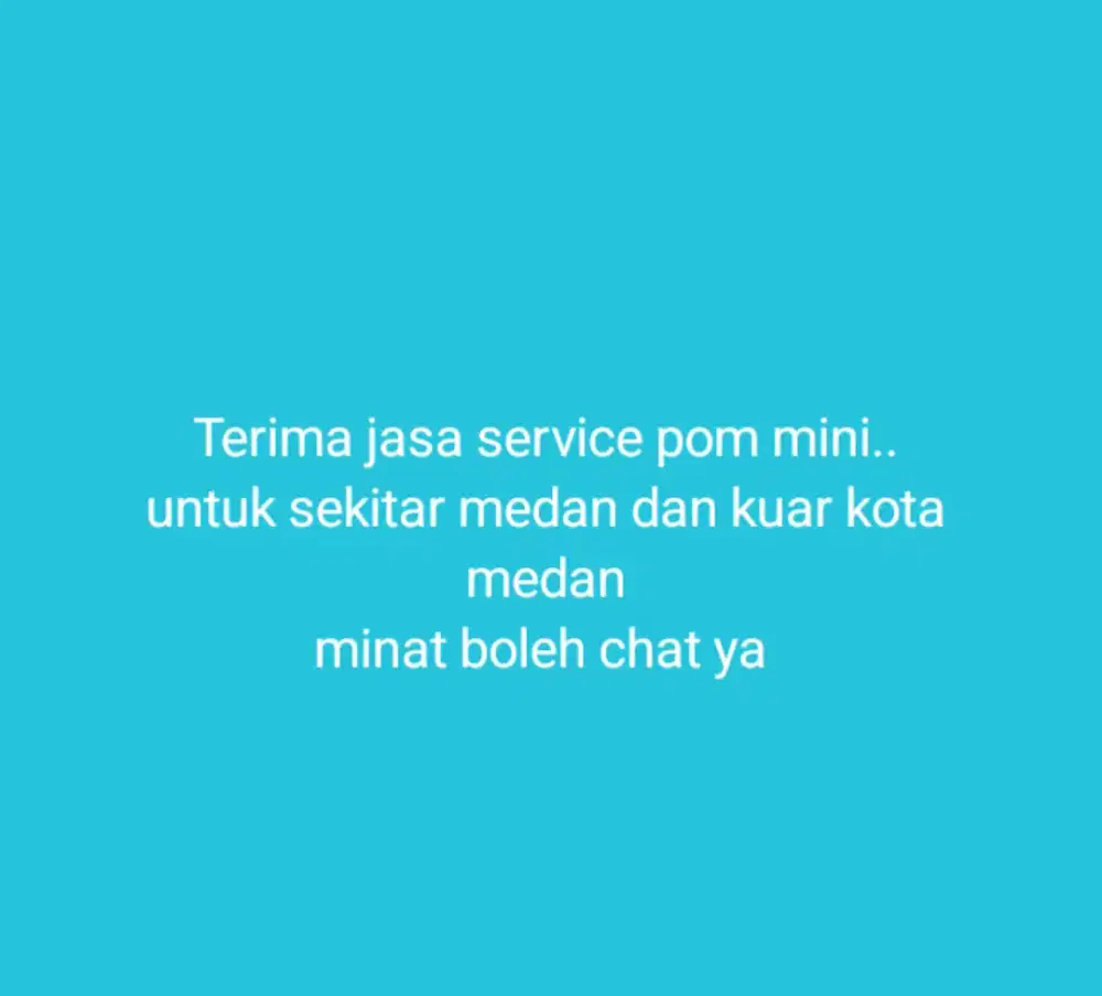 jasa service pom mini