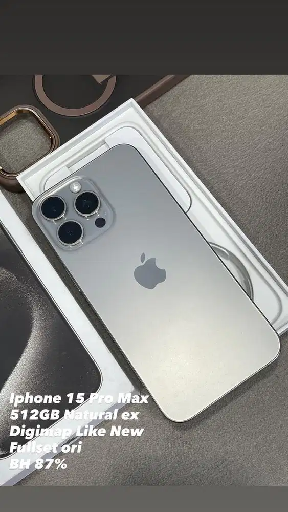 Iphone 15 Pro Max 512GB Natural Titanium ex Digimap like new