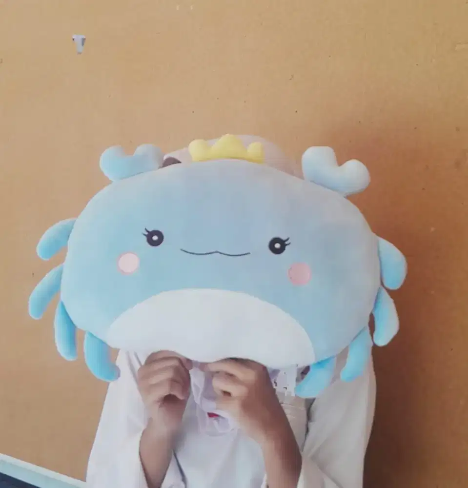 bantal boneka blue crab lucu