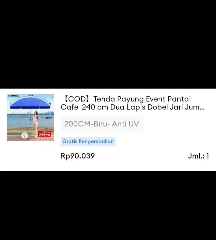 Payung buat jualan... Buat kepantai jg bisa kalo mau...