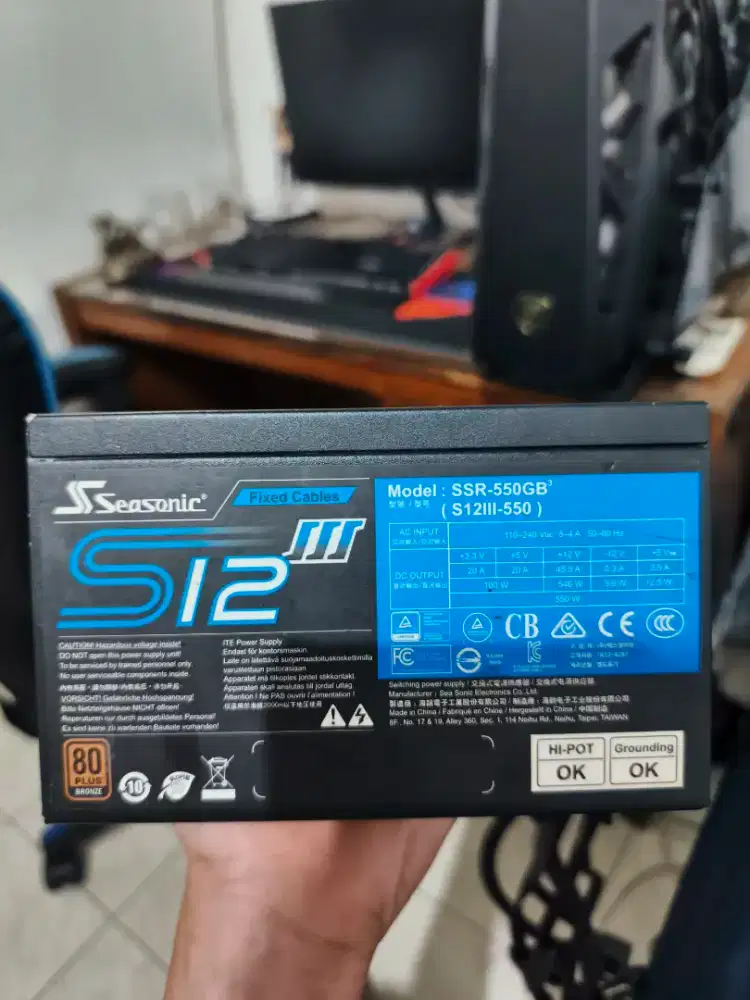 PSU Seasonic S12III-550 550W 80+ Bronze Segel