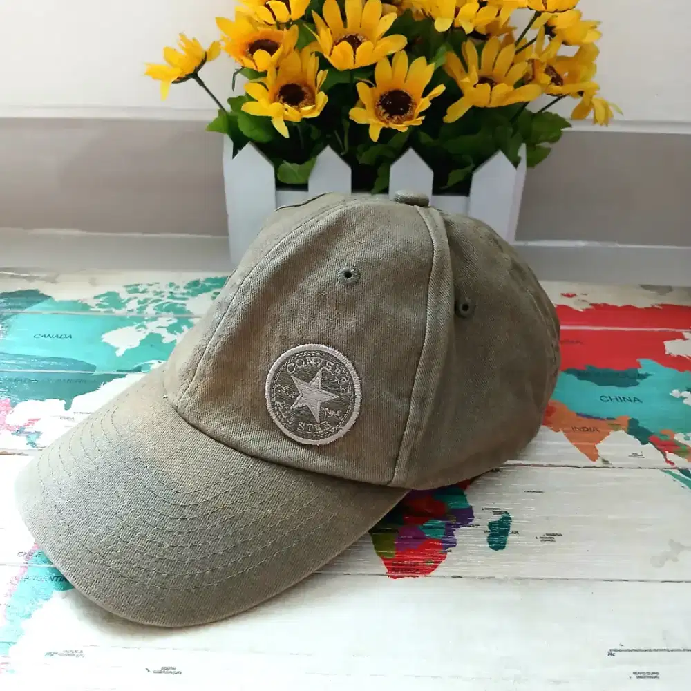 Topi baseball Converse All Star unisex regular green cap,ori, preloved