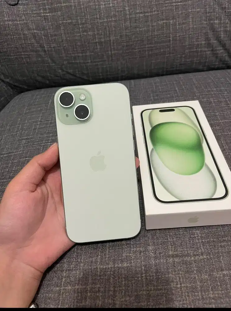 iPhone 15 128gb Green Garansi Resmi iBox Fullset Nominus