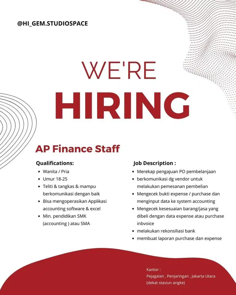 PURCHASING Finance Staff