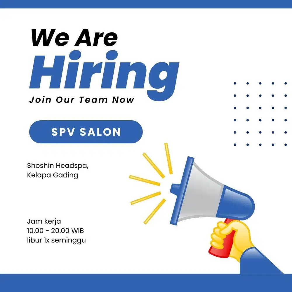 LOKER SPV SALON KELAPA GADING