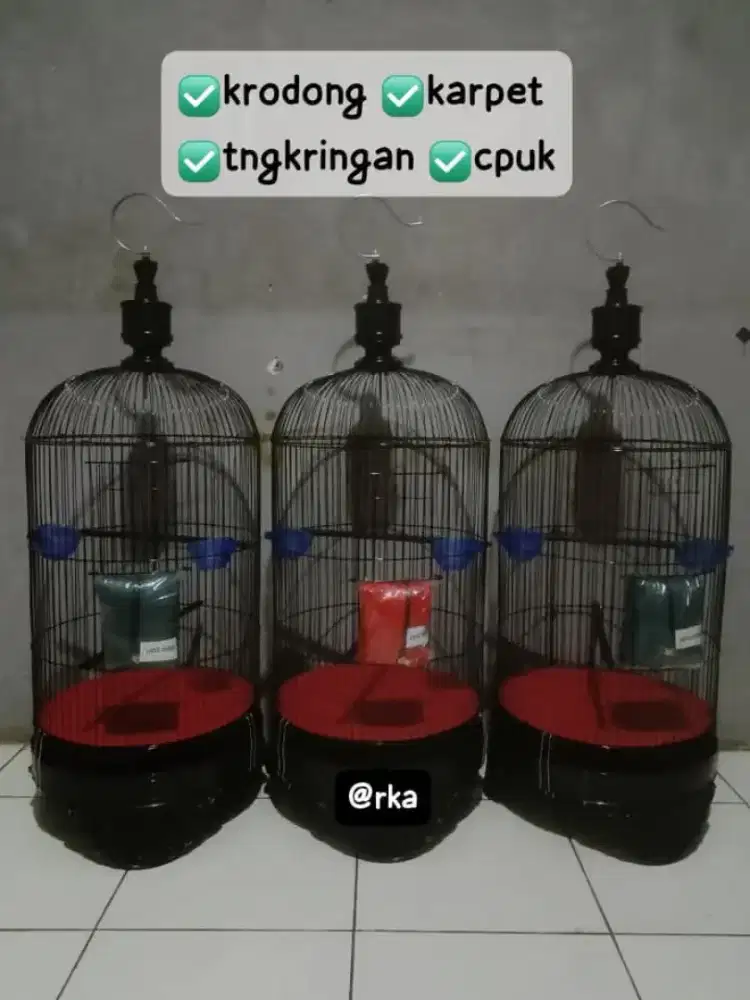 sangkar lovebird +krodong pondok cabe