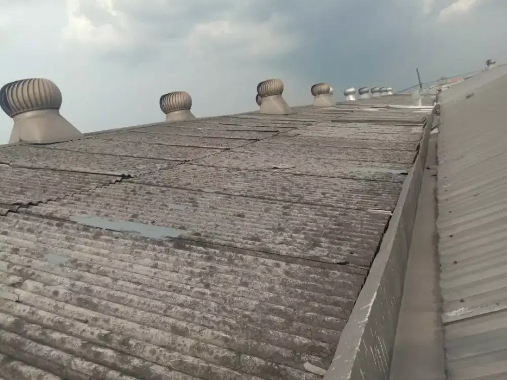 Tukang atap genteng mlorot, atap talang rembes, atap asbes retak,