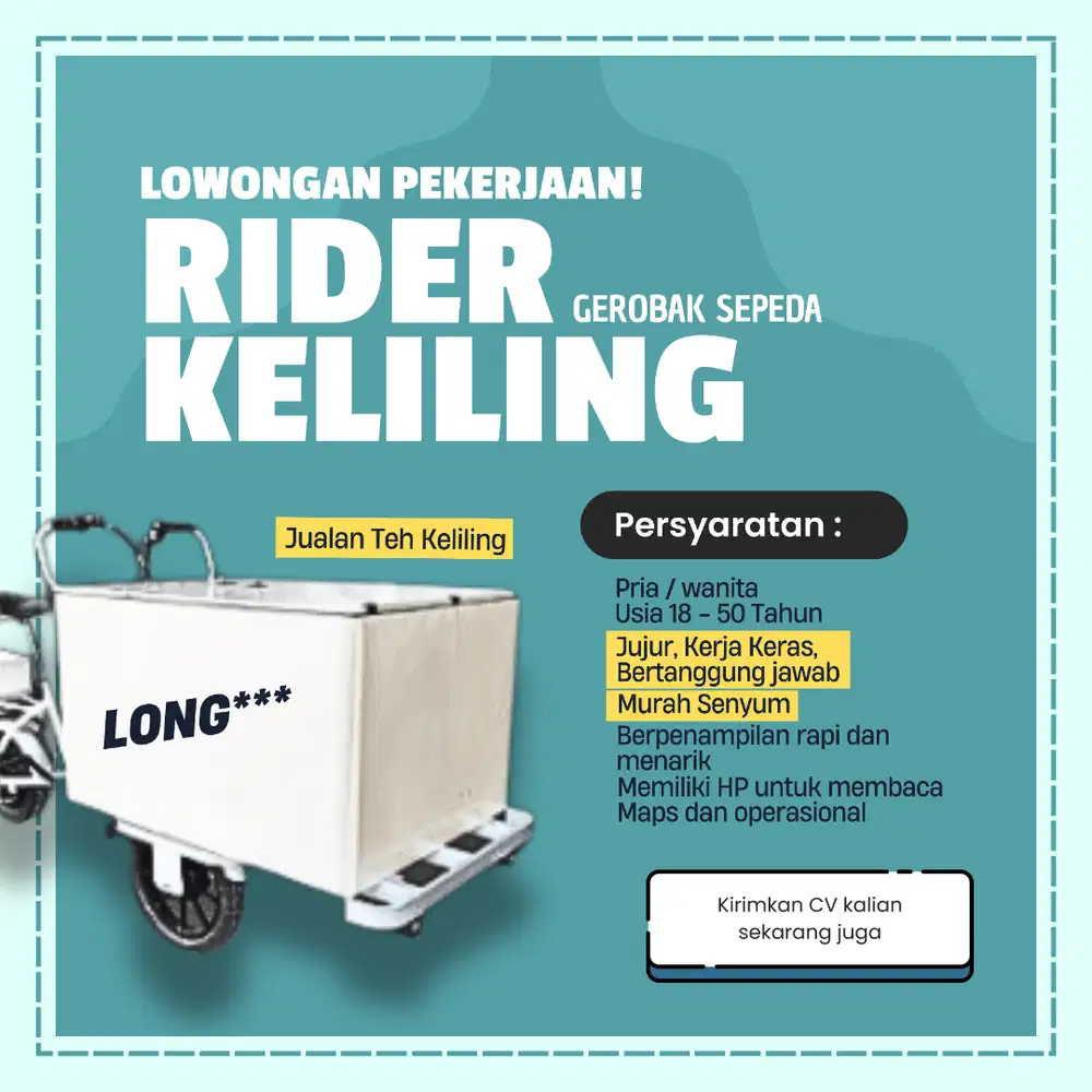 LOKER DRIVER GEROBAK SEPEDA KELILING