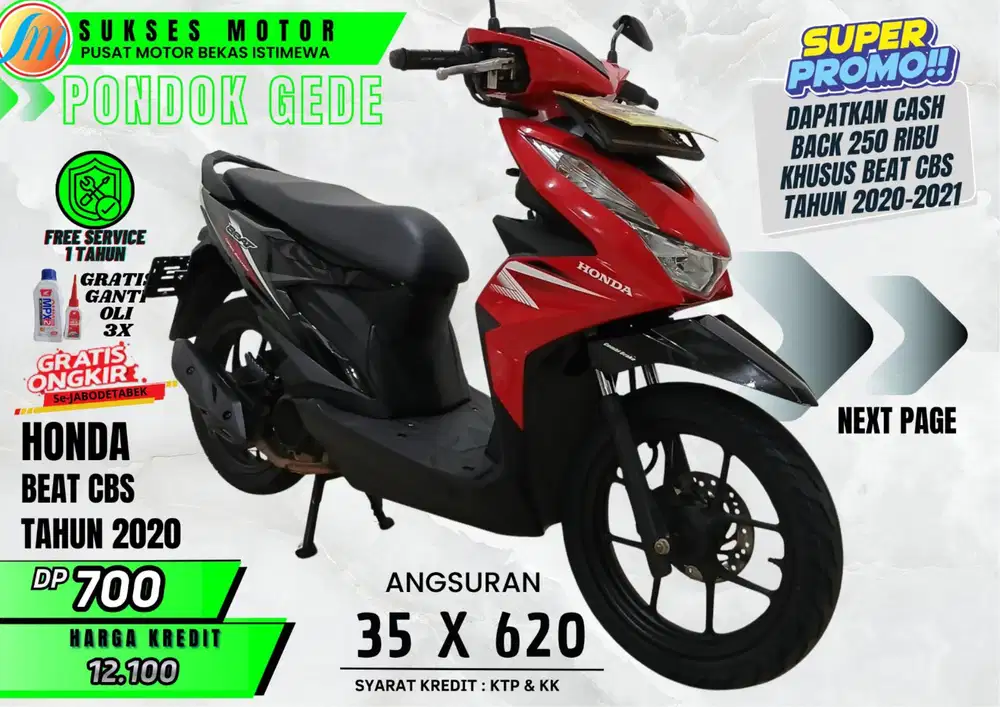 BEAT CBS TH 2020 DP MURAH ANGS RINGAN PROSES KREDIT MUDAH CEPAT