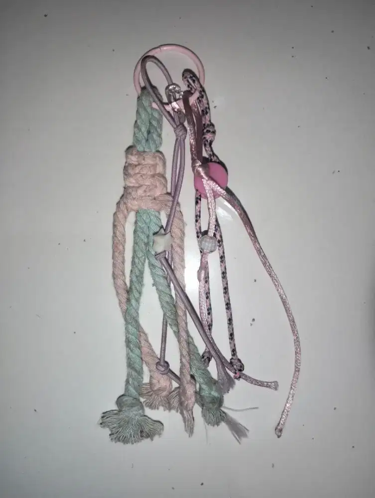 Pastel Rope Keychain Handmade